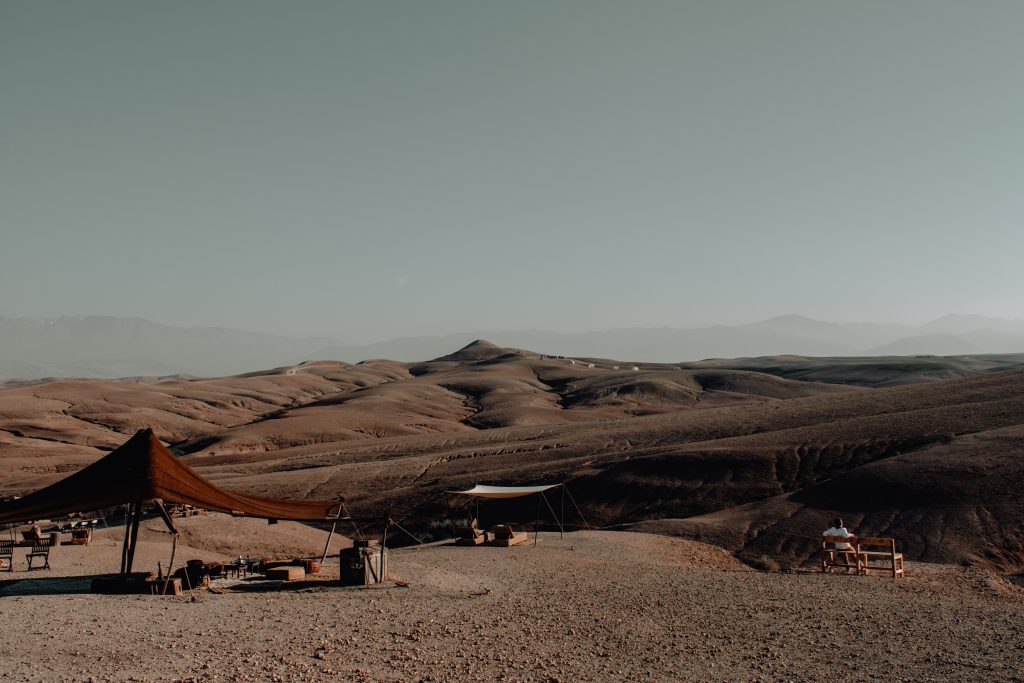 Tent in Agafay Desert near Marrakec