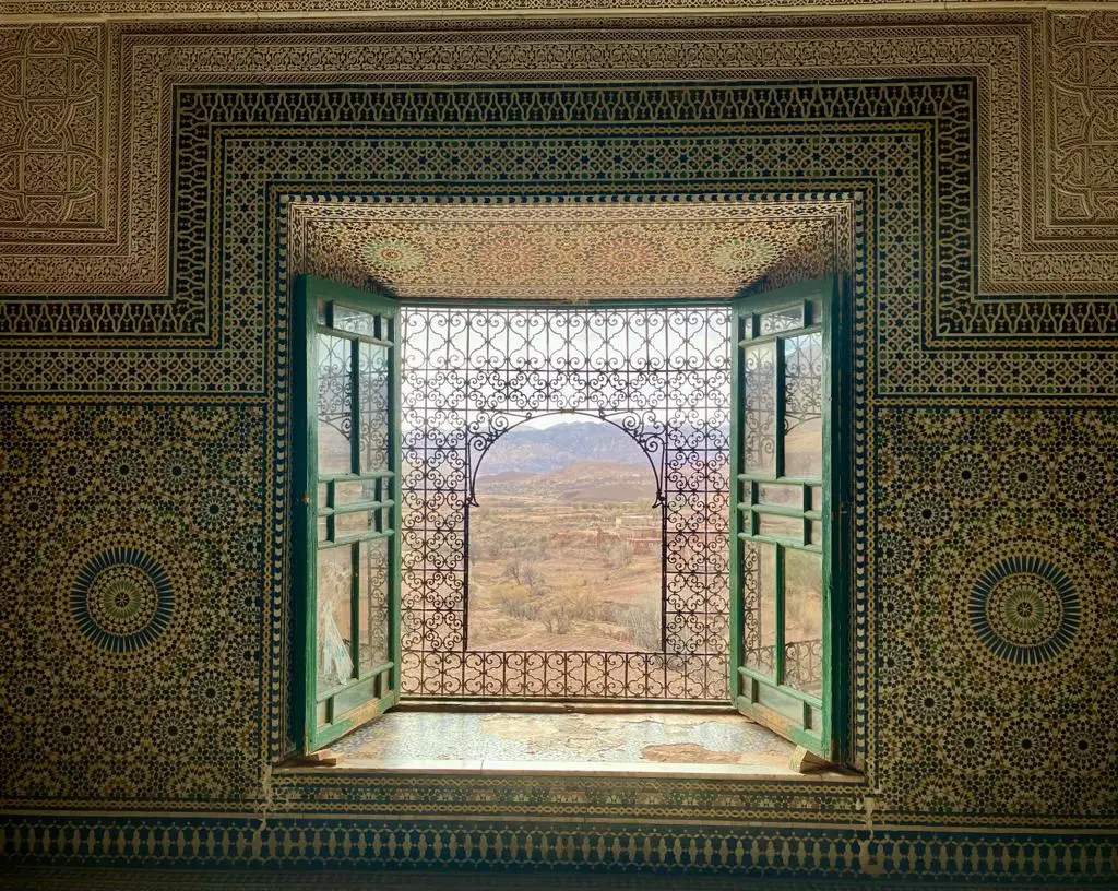 An open window in Kasbah Telouet